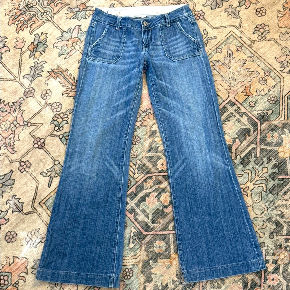 Miss.Me Blue Flare Wide Leg Jeans
